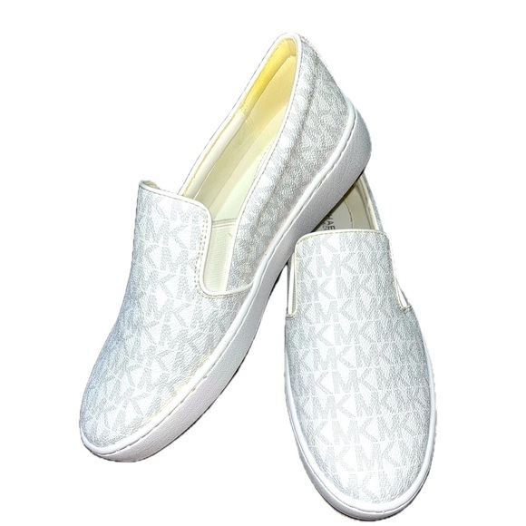 MICHAEL Michael Kors Teddi Signature Logo Slip-On Sneaker,Bright White,Size 6.5M - Picture 3 of 12